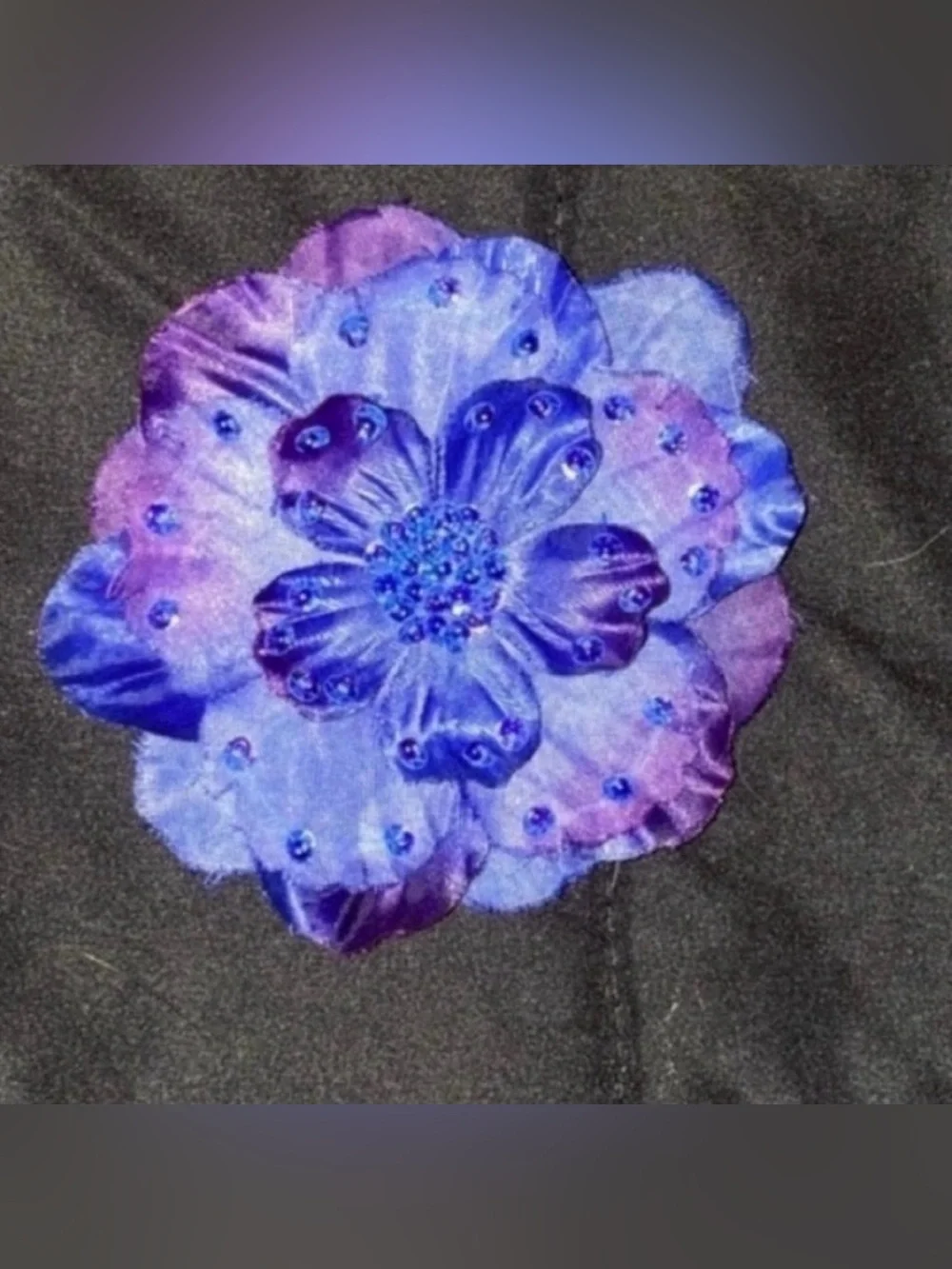 Blue Sequin Dance Costume Long Sleeve Leotard